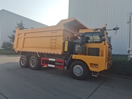 کامیون کمپرسی سنگین SINOTRUK LHD با کابین اسکلت یک طرفه با استحکام بالا زرد