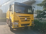 کامیون کمپرسی Sinotruk Howo 12 چرخ 400 اسب بخار 8 × 4 ماینینگ RHD زرد