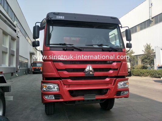 کمپرسی قرمز HOWO SINOTRUK 10 - 25 متر مکعب بار 25 - 40 تن ZZ3257N3847A