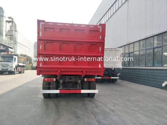 کمپرسی قرمز HOWO SINOTRUK 10 - 25 متر مکعب بار 25 - 40 تن ZZ3257N3847A