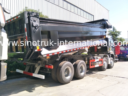 کامیون کمپرسی Sinotruk HOWO 8X4 371 اسب بخار 12 چرخ مشکی N7 ZZ3317V386JB1R