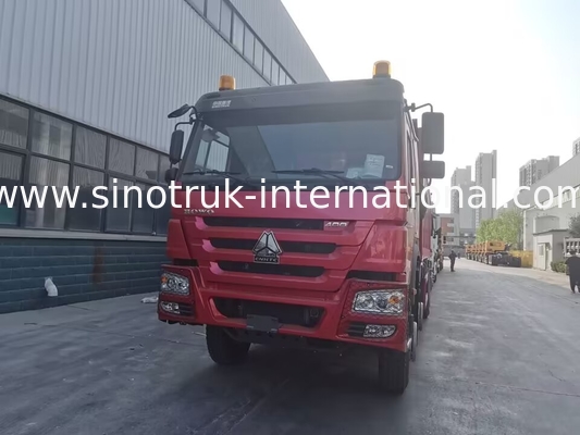 کمپرسی SINOTRUK HOWO 8X4 قرمز 400 اسب بخار 12 چرخ