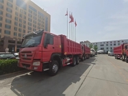 کامیون کمپرسی SINOTRUK HOWO کمپرسی RHD 6×4 336 اسب بخار در رنگ قرمز