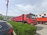 کامیون کمپرسی SINOTRUK HOWO کمپرسی RHD 6×4 336 اسب بخار در رنگ قرمز