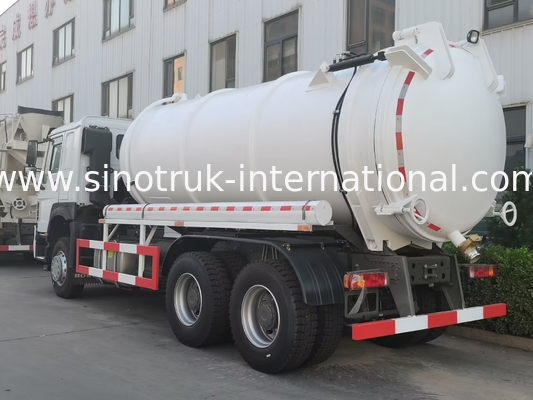 پمپ وکیوم کامیون مکش فاضلاب کامیون تمیز کردن سپتیک تانک 18CBM LHD 336HP