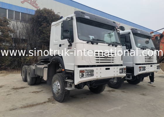 Sinotruk Howo تراکتور کامیون Rhd تمام چرخ 6 × 6 ویچای 400HP سفید