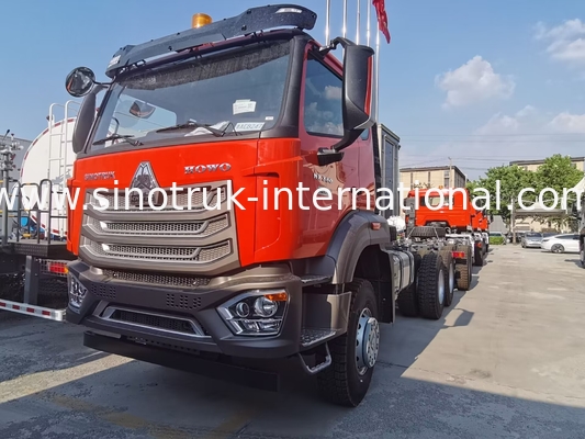 سینوتروک جدید Howo تپپر کامپران شاسی Weichai موتور 6 × 4 LHD رنگ نارنجی
