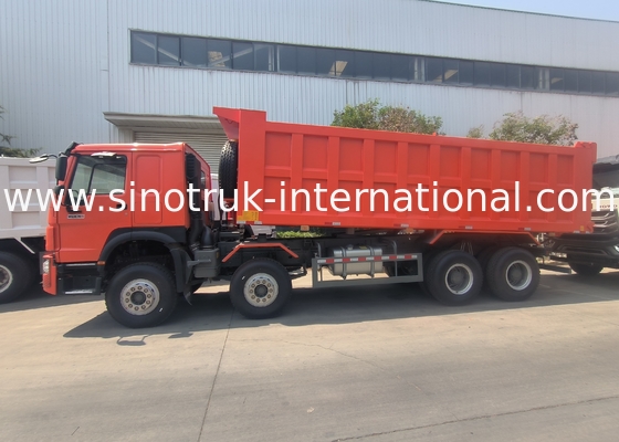 سینوتروک هووو کامپینگ 400HP 8 × 4 Rhd 12 چرخ سینی بزرگ 7600mm