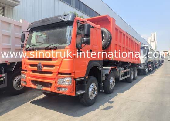 سینوتروک هووو کامپینگ 400HP 8 × 4 Rhd 12 چرخ سینی بزرگ 7600mm