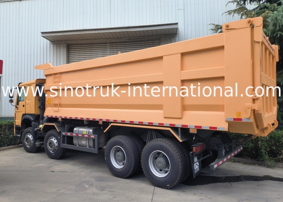 Sinotruk Howo دمپری 8 × 4 Lhd 12 چرخ U شکل بدن دمپری یورو 2