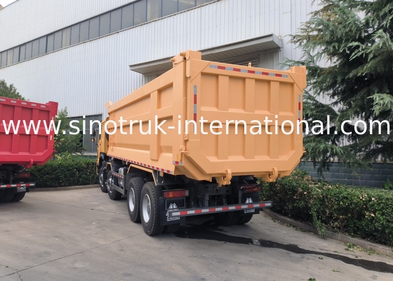 Sinotruk Howo دمپری 8 × 4 Lhd 12 چرخ U شکل بدن دمپری یورو 2