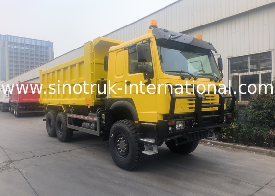 Sinotruk Howo تپپر دامپ کامیون 6 × 6 تمام چرخ محرک با 14.00R20 تایر تک 380Hp