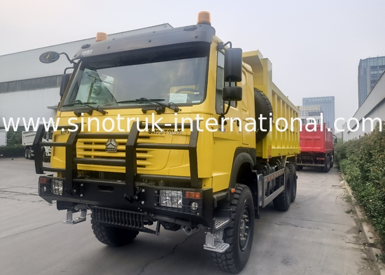 Sinotruk Howo تپپر دامپ کامیون 6 × 6 تمام چرخ محرک با 14.00R20 تایر تک 380Hp