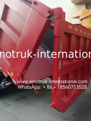 HOWO 12 چرخ Sinotruk 8X4 کامپران 400hp برای معدن LHD نوع U کانتینر