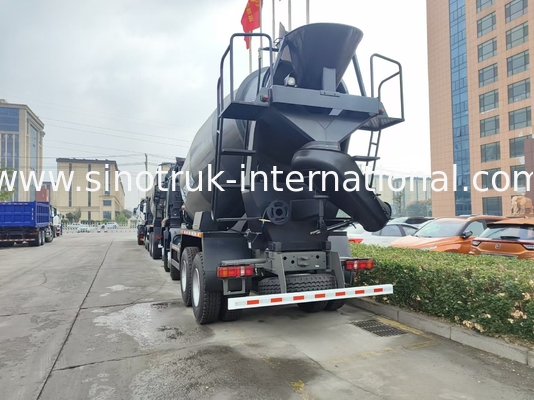 کامیون مخلوط کننده HOWO 12CBM 380HP H77L کابین سیاه