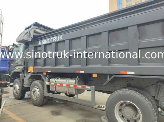 HOWO NX 380HP RHD کامیون سیاه و سفید با فلاک پلین