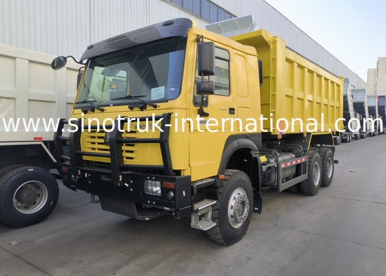 سینوتروک هووو کامپینگ 6 × 4 Lhd 10 چرخ 20CBM کارگو باکس لاستیک معدن