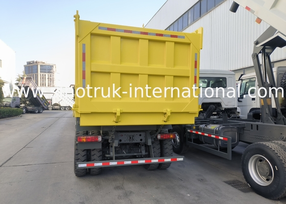 سینوتروک هووو کامپینگ 6 × 4 Lhd 10 چرخ 20CBM کارگو باکس لاستیک معدن