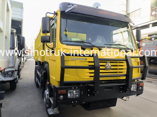 سینوتروک هووو کامپینگ 6 × 4 Lhd 10 چرخ 20CBM کارگو باکس لاستیک معدن