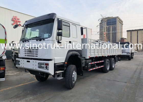 سینوتروک هوو کامیون باربری کاملا جدید 6 × 6 تمام چرخ Lhd 10 چرخ جعبه باربری بلند