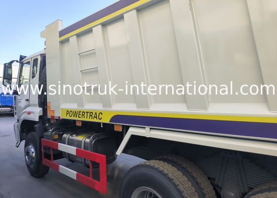 سینوتروک هووو / هوهان 6 × 4 کامپ ترمپ 10 چرخ مربع کارگو بدن 20CBM رنگ سفید