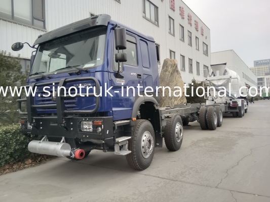 SINOTRUK HOWO تانک نفت کامیون شاسی 400HP 8X4 LHD 50 تن 40CBM
