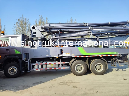 ارتفاع فوق العاده HOWO 380HP Smart پمپ کامیون 52m Boom 6x4 کشش برای بی نظیر ورودی عمودی