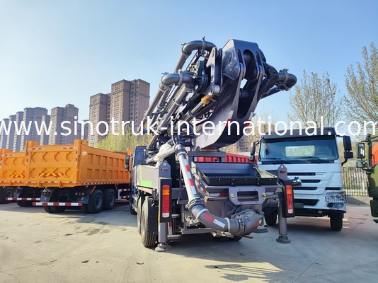 ارتفاع فوق العاده HOWO 380HP Smart پمپ کامیون 52m Boom 6x4 کشش برای بی نظیر ورودی عمودی