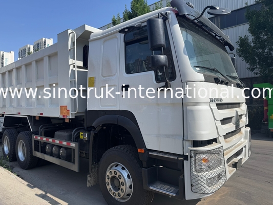 موتور SINOTRUK 371HP 6 × 4 LHD HOWO کامپران سفید 19-20CBM بلند کردن متوسط