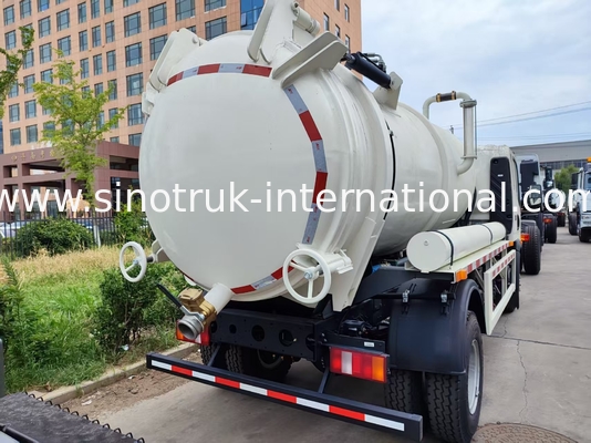 4x2 کامیون فاضلاب سبک 6CBM ظرفیت 160HP 8.00R20 لاستیک فولادی