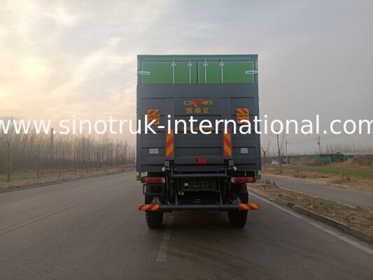کامیون سنگین SINOTRUK با نوع راننده 4X4 LHD، مخزن بار 5000*2300*2300 میلی متر و ظرفیت محور عقب 16 تن برای حمل بار سنگین سبز