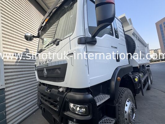 مدل SINOTRUK HOWO TX با موتور 380 اسب بخار، کامیون کمپرسی LHD 6X4 با کانتینر U شکل، سفید