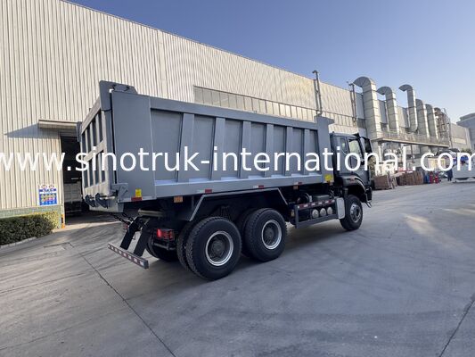 کامیون کمپرسی هوو جدید SINOTRUK HOHAN، بالابر میانی، 6 × 4 RHD، محفظه بار 19-20 متر مکعب، رنگ سفارشی مشتری، نقره ای الماسی، 400 اسب بخار