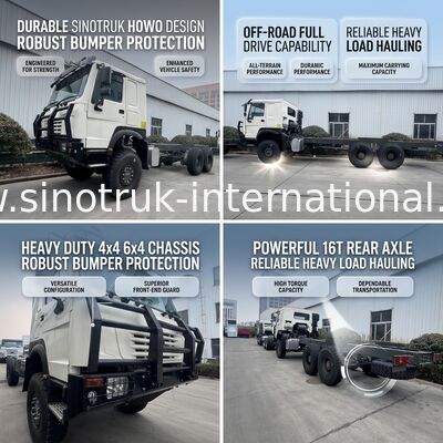 شاسی کامیون تمام چرخ محرک SINOTRUK HOWO 6X6 با سپر