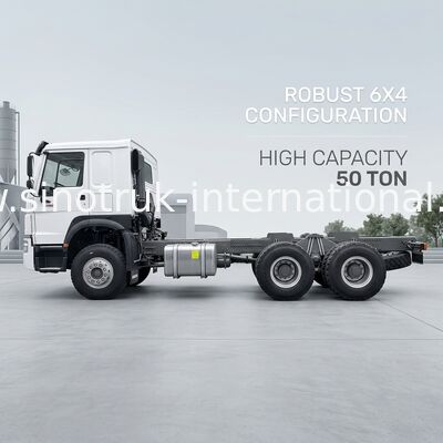SINOTRUK HOWO Dropside Cargo وسایل نقلیه تجاری کامیون شاسی LHD 6X4 400HP