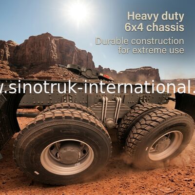SINOTRUK 430 اسب بخار 6 × 4 تراکتور با یک بامپر نظامی