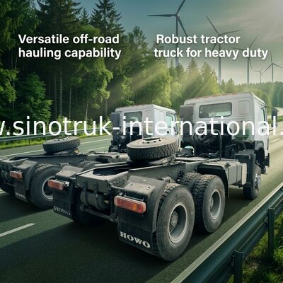 Sinotruk Howo تراکتور کامیون Rhd تمام چرخ 6 × 6 ویچای 400HP سفید