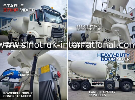 کامیون میکسر هاوو با اسب بخار بالا 371 اسب بخار مصرف سوخت کم LHD 6×4 10 چرخ