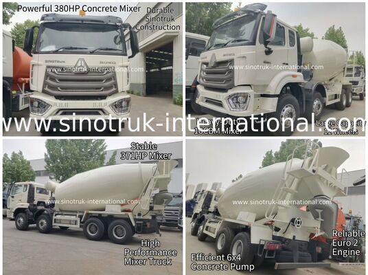 کامیون میکسر هاوو با اسب بخار بالا 371 اسب بخار مصرف سوخت کم LHD 6×4 10 چرخ