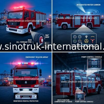 Mine Dust Fire Tender Vehicle / Modern Fire Trucks 15-20CBM LHD With ISO