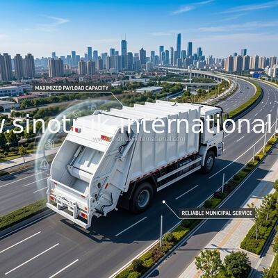 کامیون های جمع آوری زباله حرفه ای 4 × 2 10-12 کامیون زباله های CBM