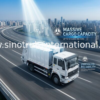 کامیون جمع آوری زباله فشرده 10CBM، خودروی جمع آوری زباله LHD 4X2