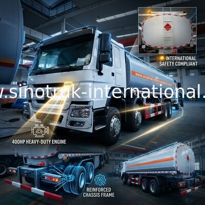 کامیون مخزن روغن با کارایی بالا 8X4 LHD Euro2 400HP 31000KG