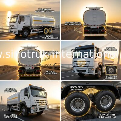موتور ویچای 6*4 340HP، کامیون مخزن نفت 25CBM