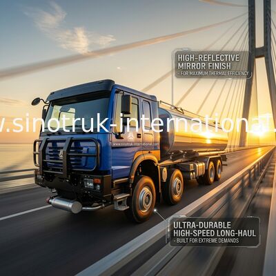 کامیون سوخت سنگین HOWO 8 * 4 400HP LHD 40CBM سیستم مخزن دوگانه برای توزیع سوخت در مسافت طولانی
