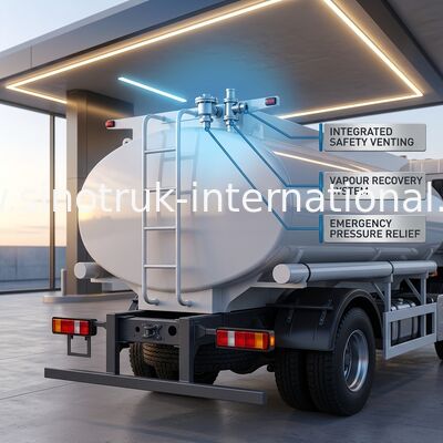 HOWO 25CBM 6*4 تانک نفت کامیون 380HP قوی اسب بخار سفید