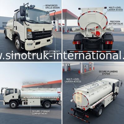 HOWO 4×2 کامیون سبک 5-6CBM LHD 160HP