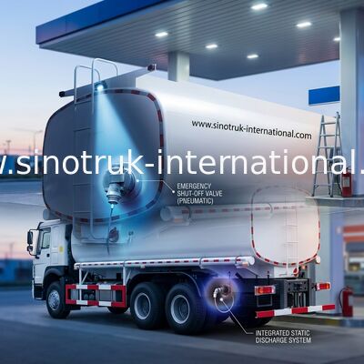 کامیون مخزن نفت SINOTRUK HOWO 6X4 25CBM 10 چرخ 400 اسب بخار سفید