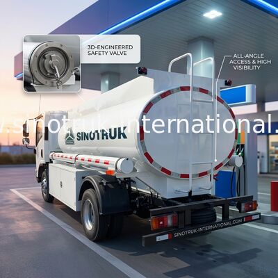 SINOTRUK HOWO 4X2 حمل و نقل مخزن نفت کامیون SINOTRUK HOWO 5-6CBM