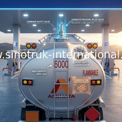 کامیون مخزن نفت HOWO 6×4 10 چرخ 400 اسب بخار 20 CBM